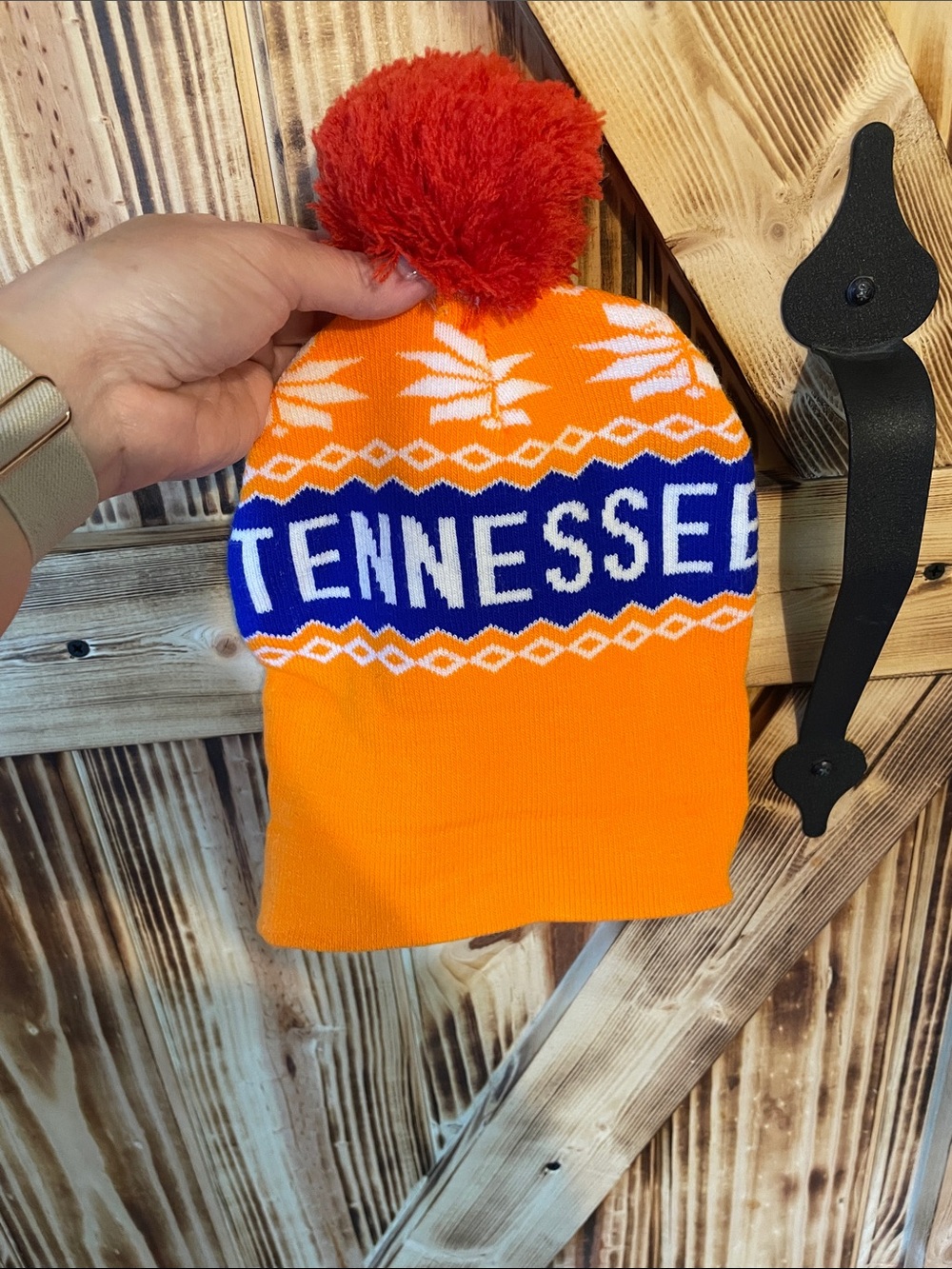 Tennessee Orange Pom Pom Knit Beanie